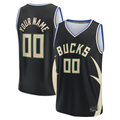 My Store Custom M.Bucks  Black Fast Break Jerseys - Statement Edition