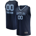 My Store Custom M.Grizzlies Navy Fast Break Replica Stitched Jerseys - Icon Edition
