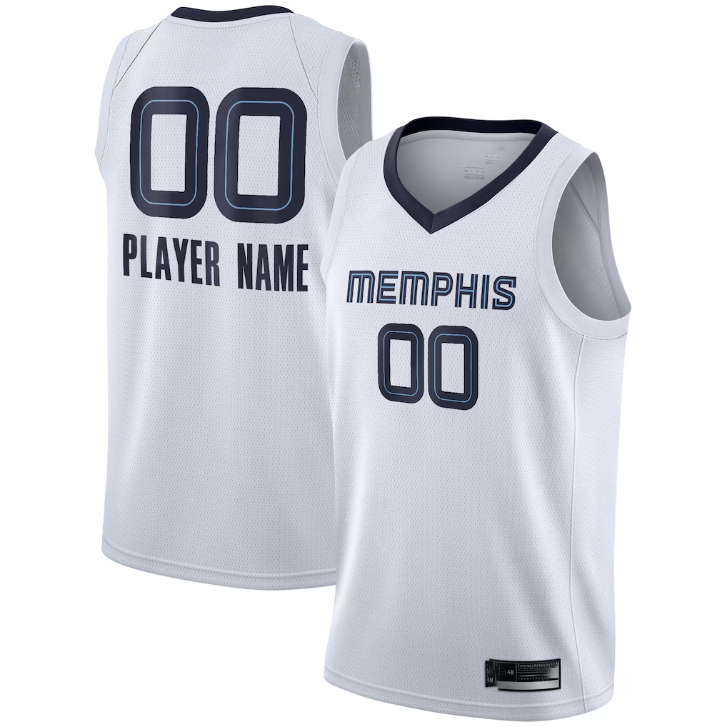 My Store Custom M.Grizzlies White 202021 Swingman Stitched Jerseys- Association Edition