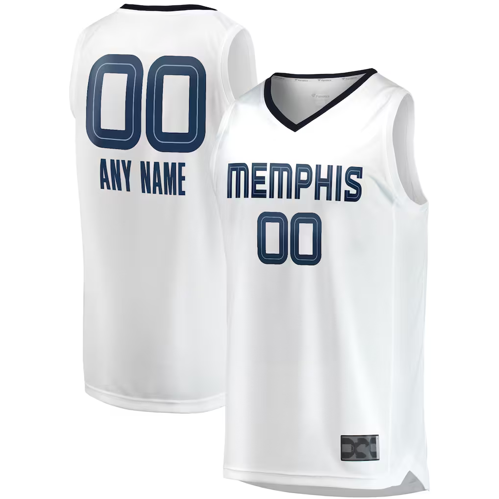 My Store Custom M.Grizzlies White Fast Break Replica Stitched Jerseys- Association Edition