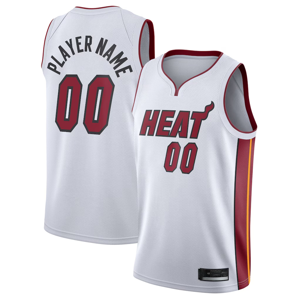 My Store Custom M.Heat White 202021 Swingman Jerseys - Association Edition
