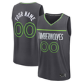 My Store Custom M.Timberwolves Anthracite Fast Break Stitched Jerseys- Icon Edition