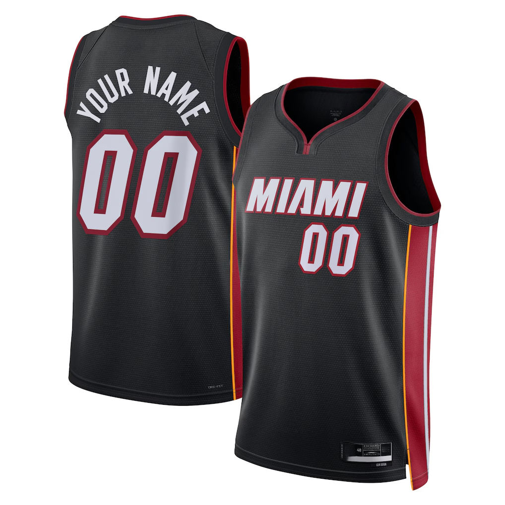 My Store Custom M.Heat Black Swingman Jerseys - Icon Edition