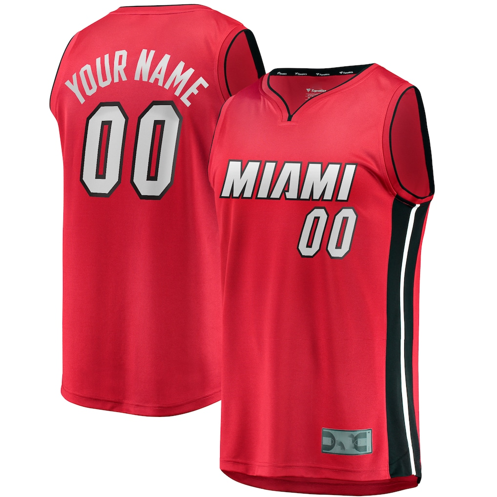 My Store Custom M.Heat  Red Fast Break Jerseys - Statement Edition