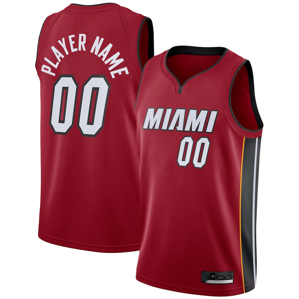 My Store Custom M.Heat Heat Jordan Brand Red Swingman Jerseys - Statement Edition