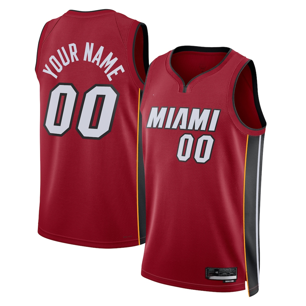 My Store Custom M.Heat Heat Red 202223 Swingman Jerseys - Statement Edition