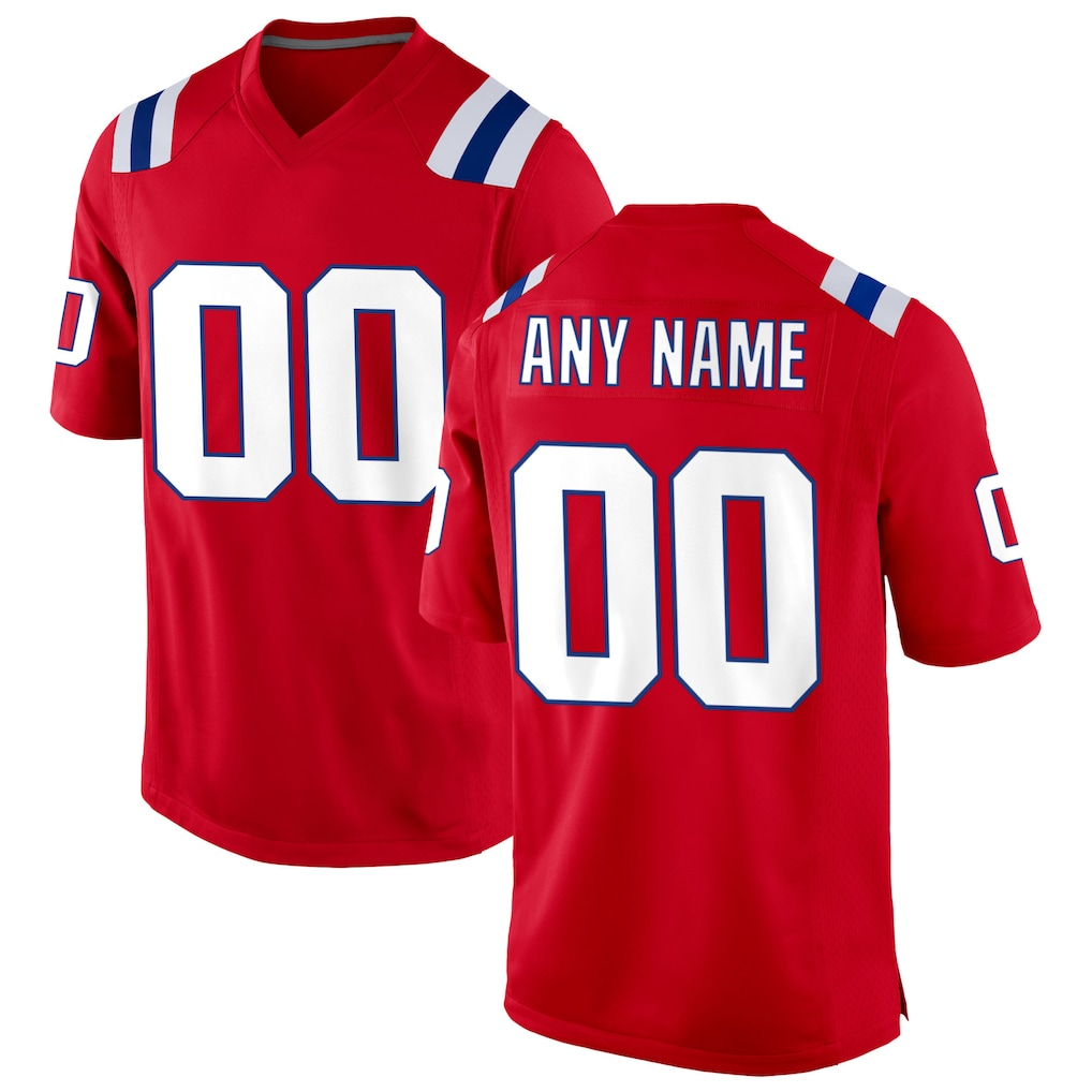 My Store Custom NE.Patriots  Red Alternate Stitched Jerseys