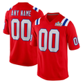 My Store Custom NE.Patriots  Red Super Bowl LX Patch Game Stitched Jerseys