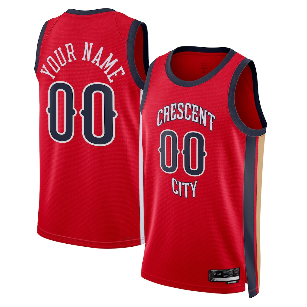 My Store Custom NO.Pelicans Jordan Brand Red Swingman Stitched Jerseys- Statement Edition