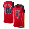 My Store Custom NO.Pelicans Jordan Brand Red Swingman Stitched Jerseys- Statement Edition
