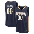 My Store Custom NO.Pelicans Navy Fast Break Stitched Jerseys- Icon Edition