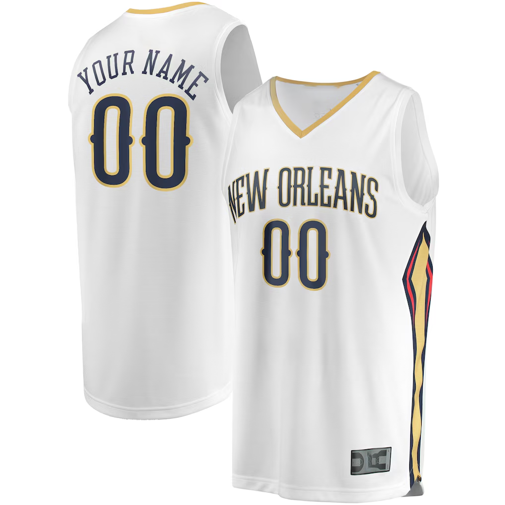My Store Custom NO.Pelicans White Fast Break Stitched Jerseys- Association Edition