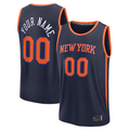 My Store Custom NY.Knicks Navy Fast Break Jerseys - Statement Edition
