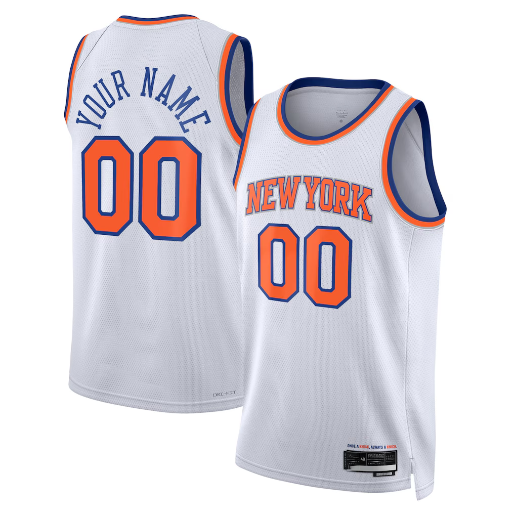 My Store Custom NY.Knicks White Swingman Jerseys - Association Edition