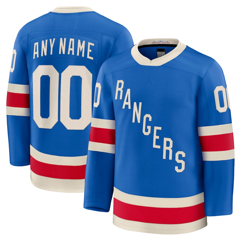 My Store Custom NY.Rangers Blue Centennial Premium Jerseys