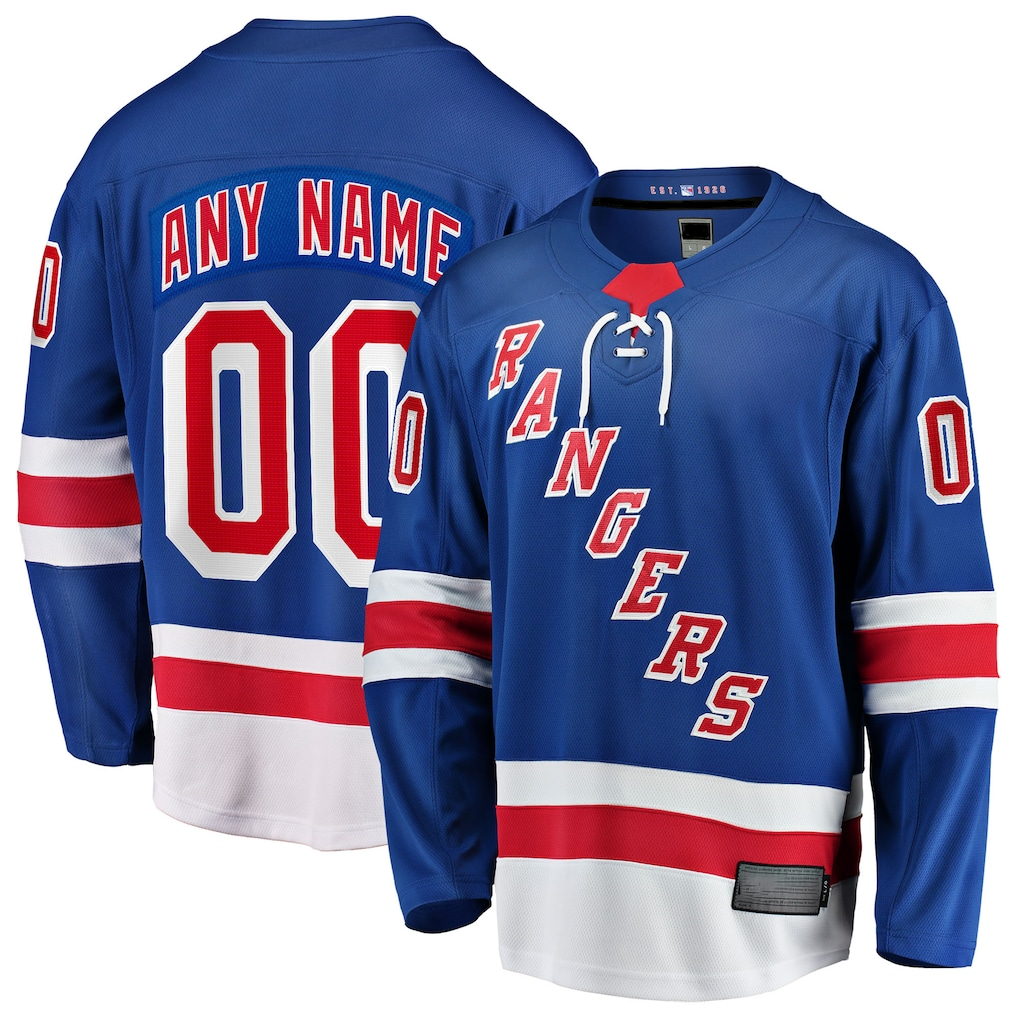 My Store Custom NY.Rangers Blue Home Breakaway Jerseys