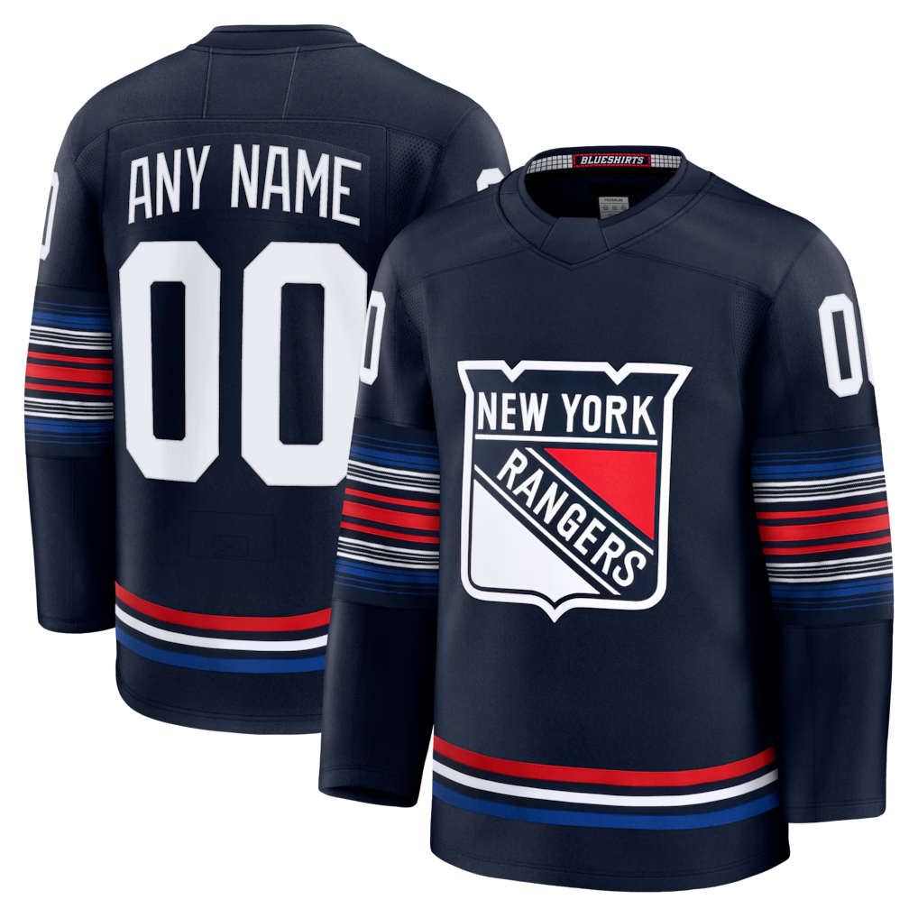 My Store Custom NY.Rangers Navy Alternate Premium Jerseys