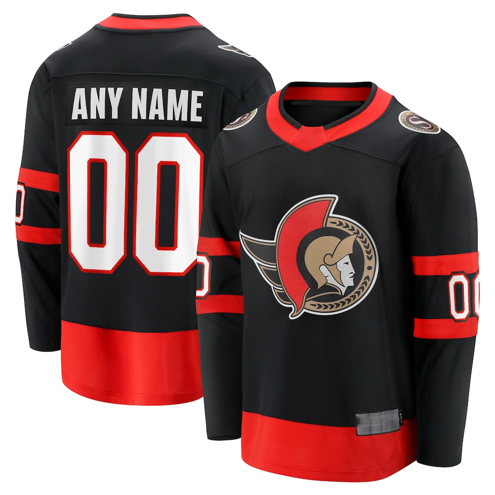 My Store Custom O.Senators Black Home Breakaway Jerseys
