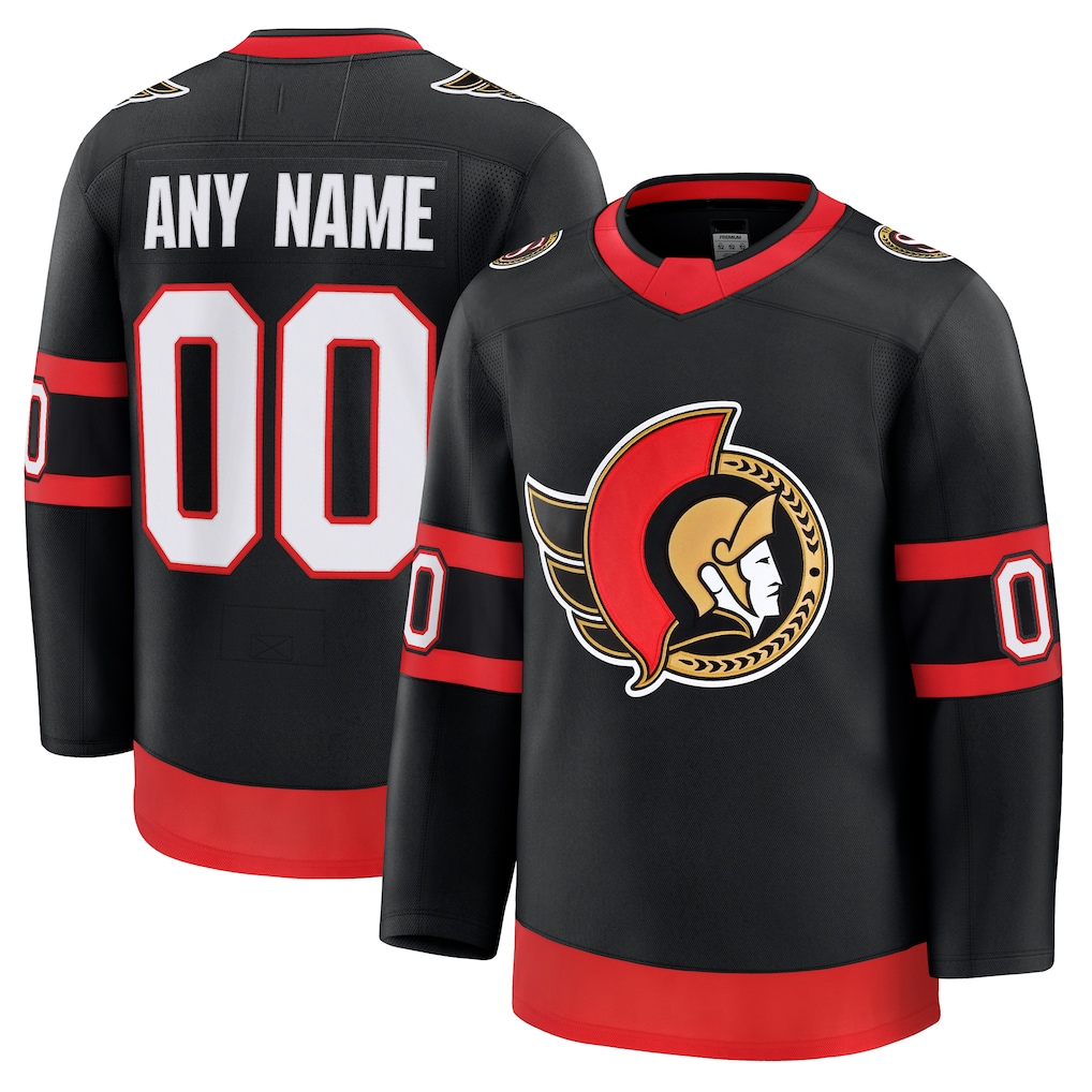 My Store Custom O.Senators Black Home Premium Jerseys