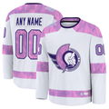 My Store Custom O.Senators White 2024 Hockey Fights Cancer Practice Jerseys