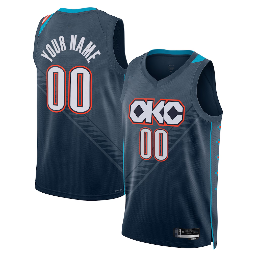 My Store Custom OC.Thunder Blue 202526 City Edition Swingman Stitched Jerseys