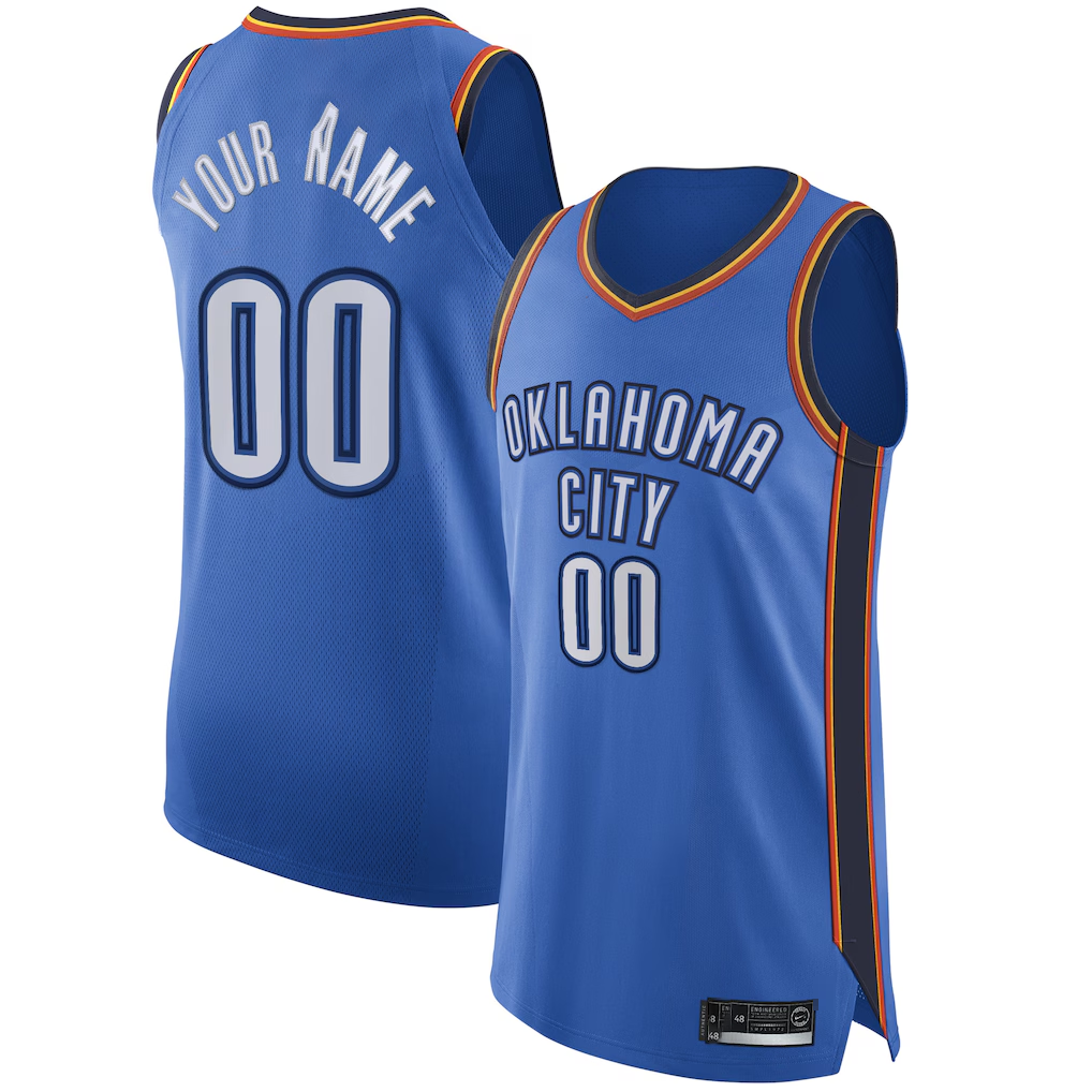 My Store Custom OC.Thunder Blue Authentic Stitched Jerseys - Icon Edition