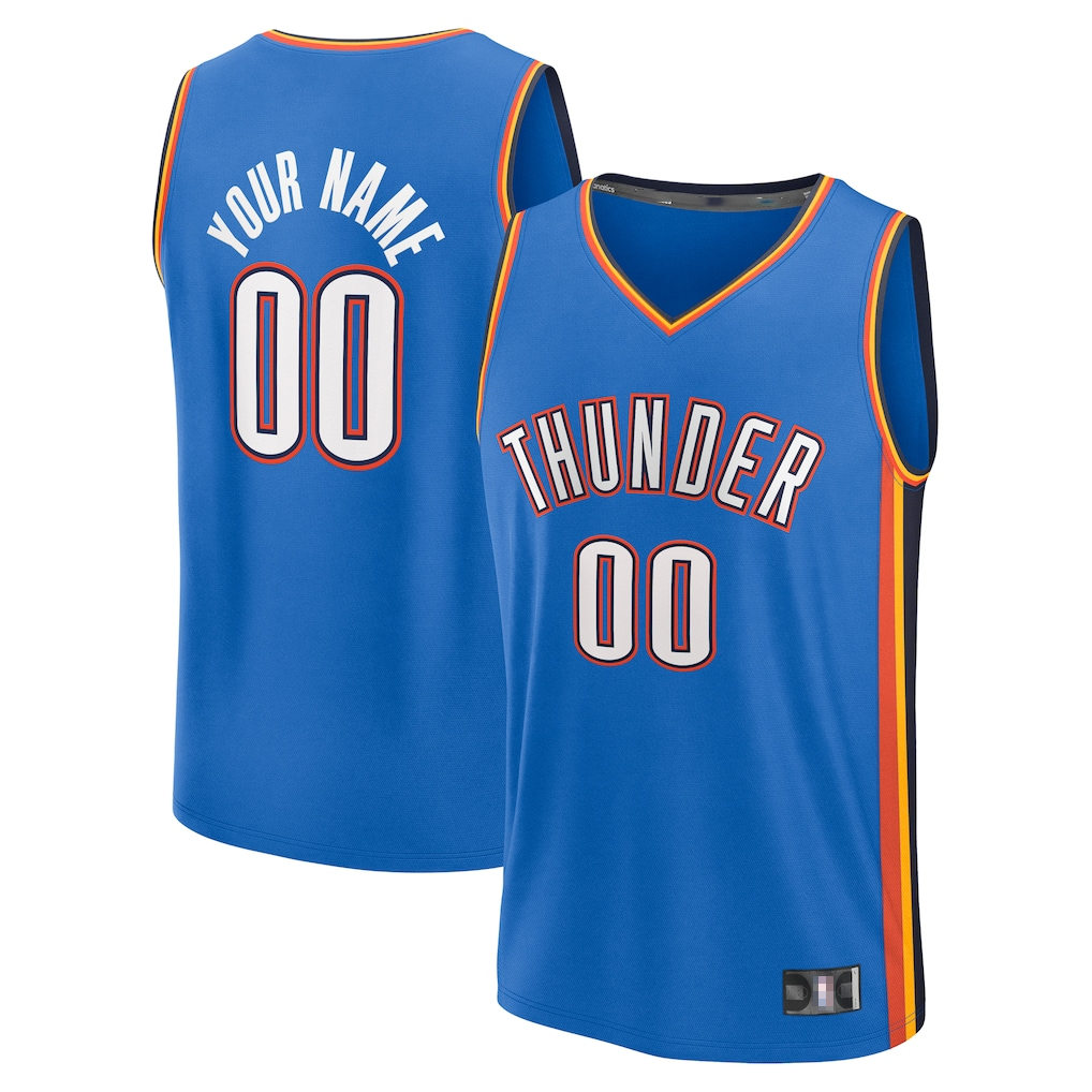 My Store Custom OC.Thunder Blue Fast Break Stitched Jerseys - Icon Edition