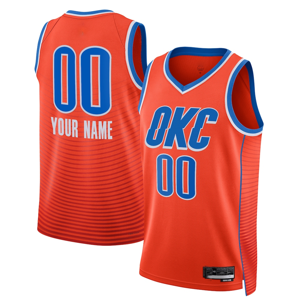 My Store Custom OC.Thunder Jordan Brand Orange 202223 Swingman Stitched Jerseys - Statement Edition