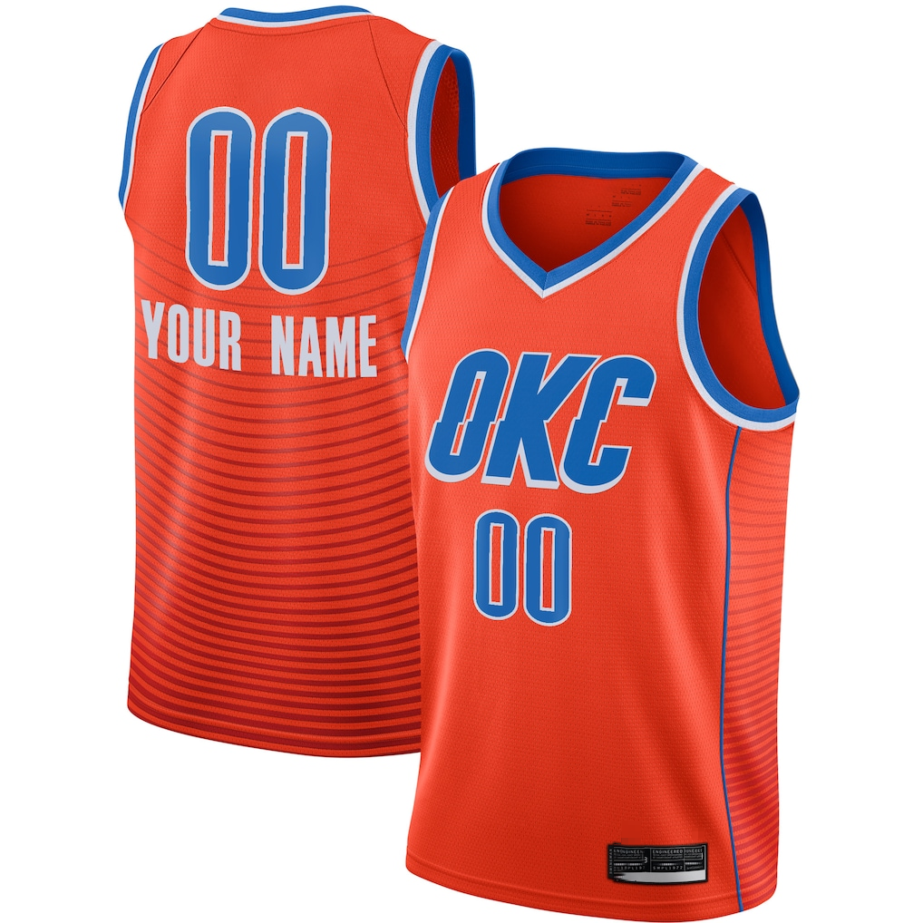 My Store Custom OC.Thunder Orange Swingman Stitched Jerseys- Statement Edition
