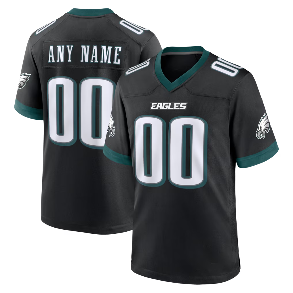 My Store Custom P.Eagles Black Alternate Game Stitched Jerseys