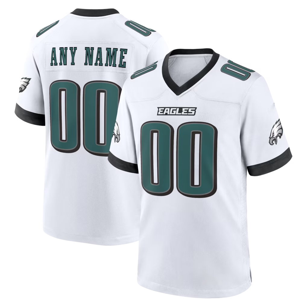My Store Custom P.Eagles White White Game Stitched Jerseys