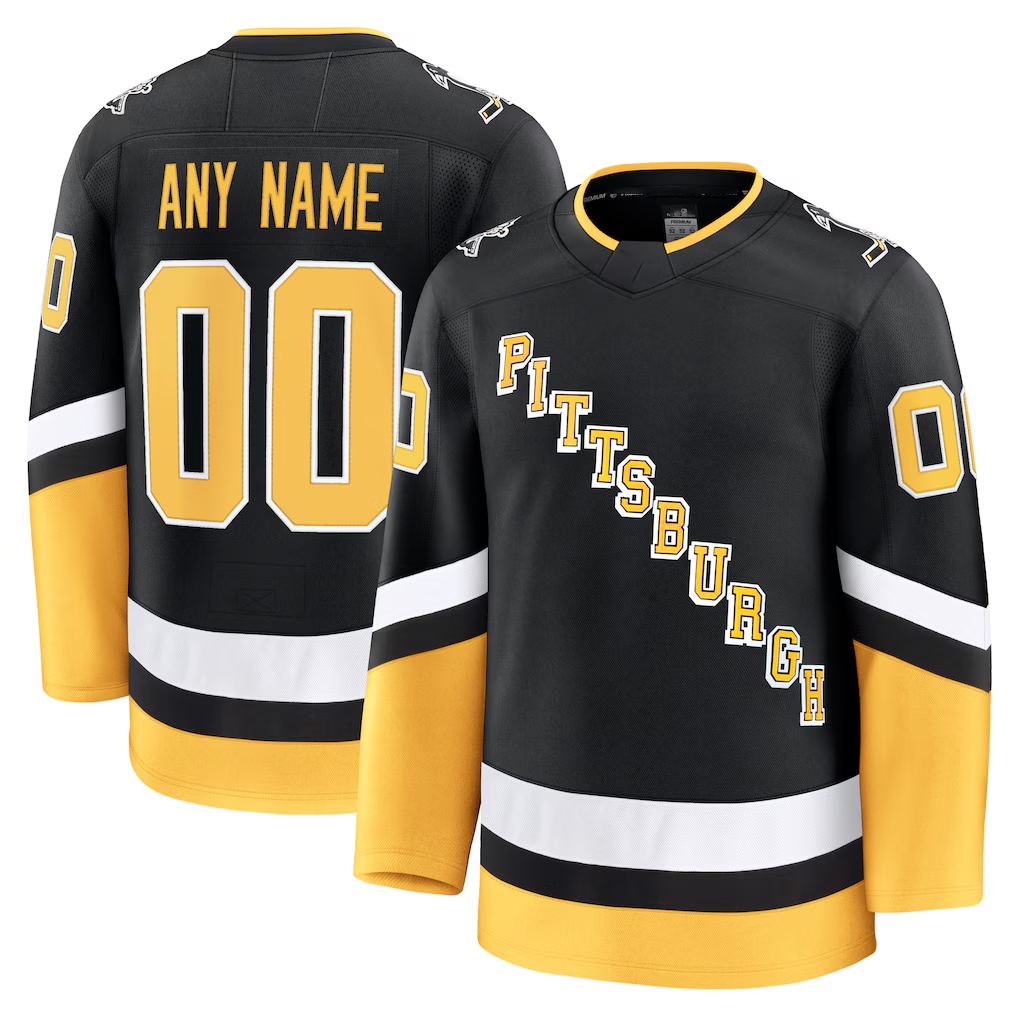 My Store Custom P.Penguins Black Alternate Premium Jerseys