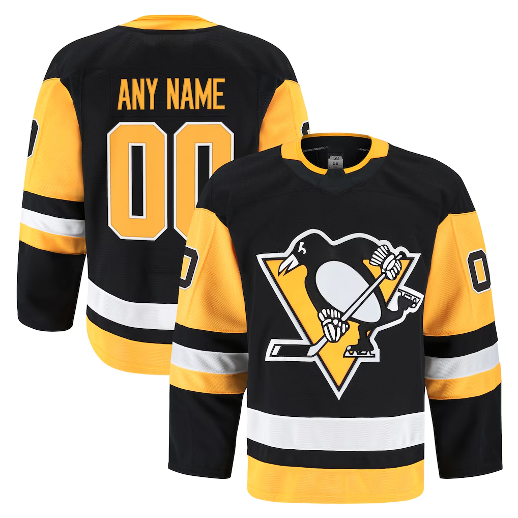 My Store Custom P.Penguins Black Home Authentic Pro Jerseys