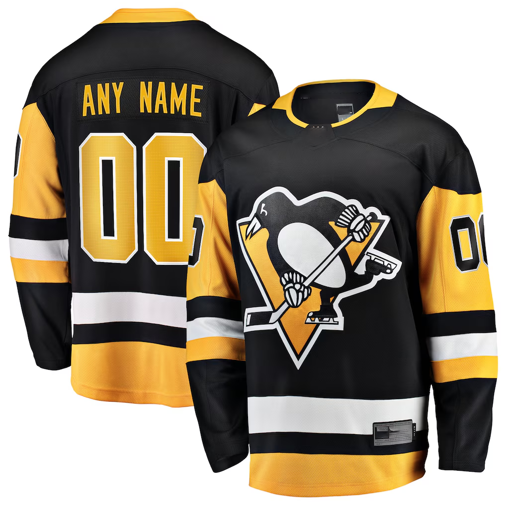My Store Custom P.Penguins Black Home Breakaway Jerseys