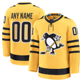 My Store Custom P.Penguins Gold Alternate Premium Jerseys