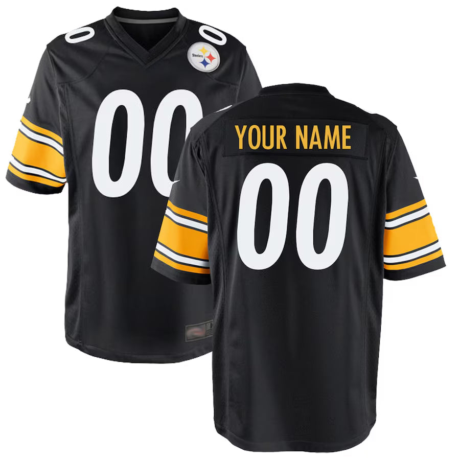 My Store Custom P.Steelers Black Game Stitched Jerseys