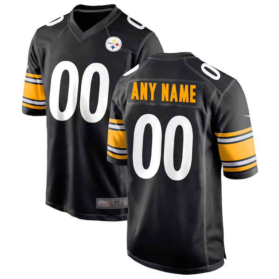 My Store Custom P.Steelers Black Home Game Stitched Jerseys