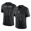 My Store Custom P.Steelers Black Reflective Limited Home Game Any Name & Numbers Stitched Jerseys