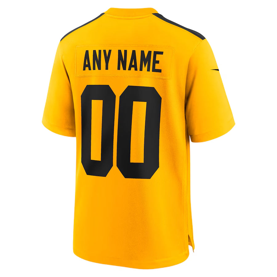 My Store Custom P.Steelers Gold Alternate Game Stitched Jerseys