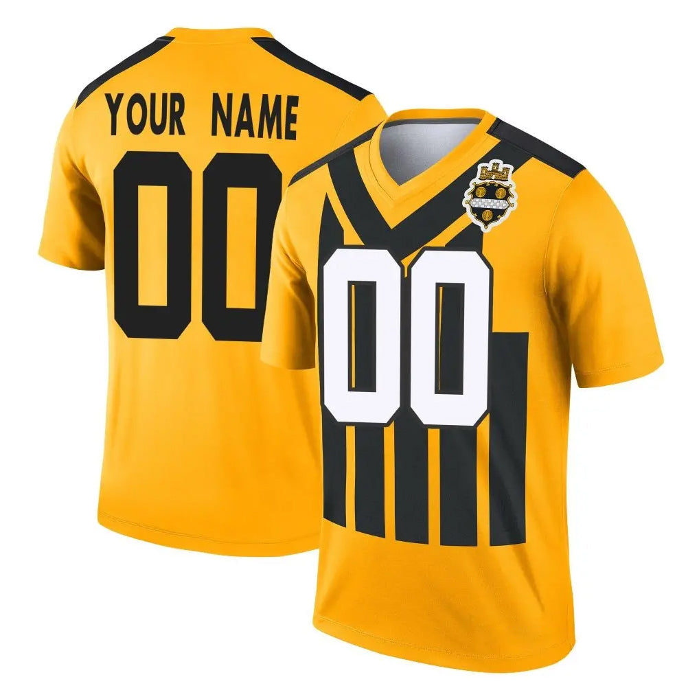 My Store Custom P.Steelers Gold Legend Limited 1933 Throwback Performance Home Game Any Name & Numbers Stitched Jerseys