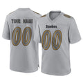 My Store Custom P.Steelers Gray Atmosphere Fashion Home Game Any Name & Numbers Stitched Jerseys