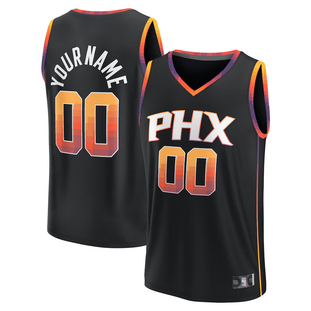 My Store Custom P.Suns Black Fast Break Replica Stitched Jerseys - Statement Edition