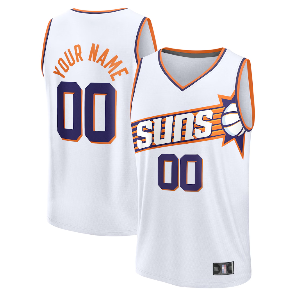 My Store Custom P.Suns White Fast Break Stitched Jerseys - Association Edition