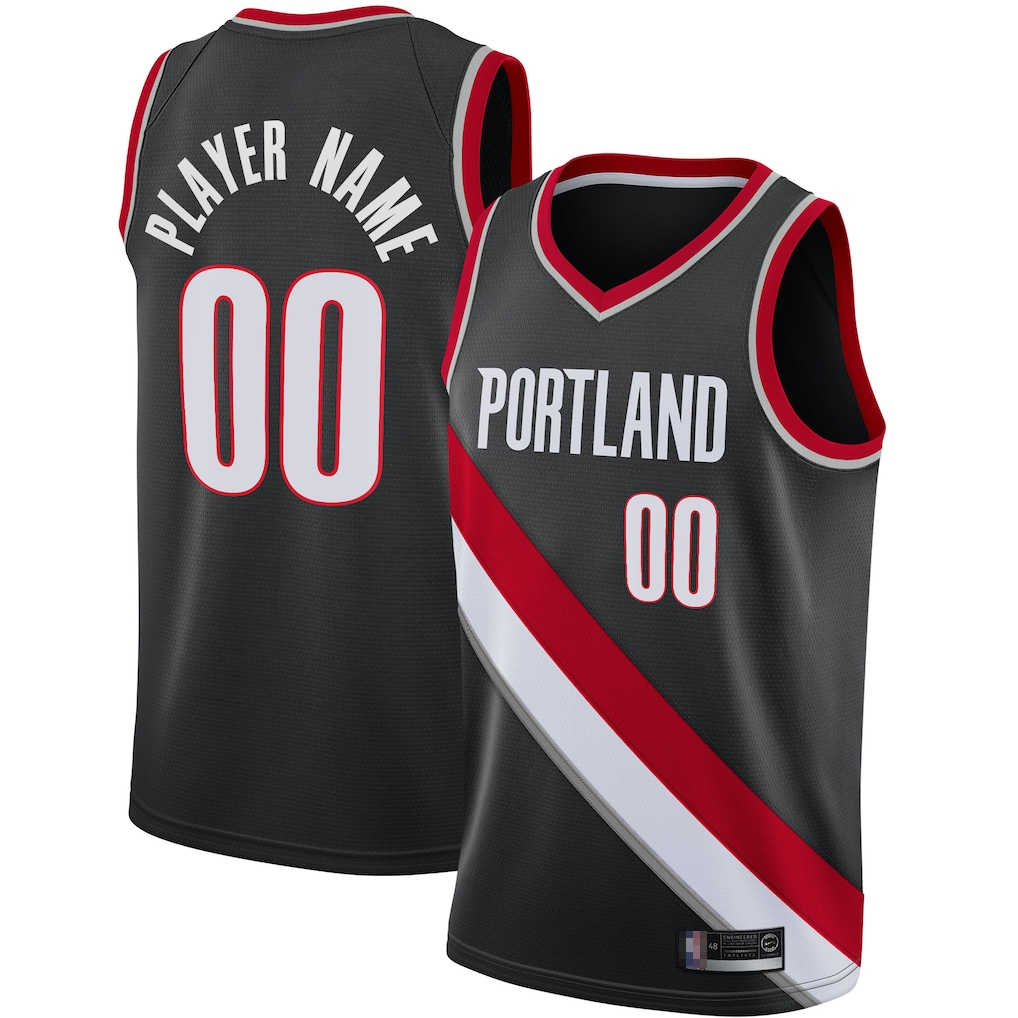 My Store Custom PT.Blazers Black 202021 Swingman Stitched Jerseys- Icon Edition