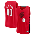 My Store Custom PT.Blazers Red Fast Break Replica Stitched Jerseys- Statement Edition
