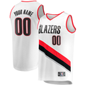 My Store Custom PT.Blazers White Fast Break Replica Stitched Jerseys - Association Edition