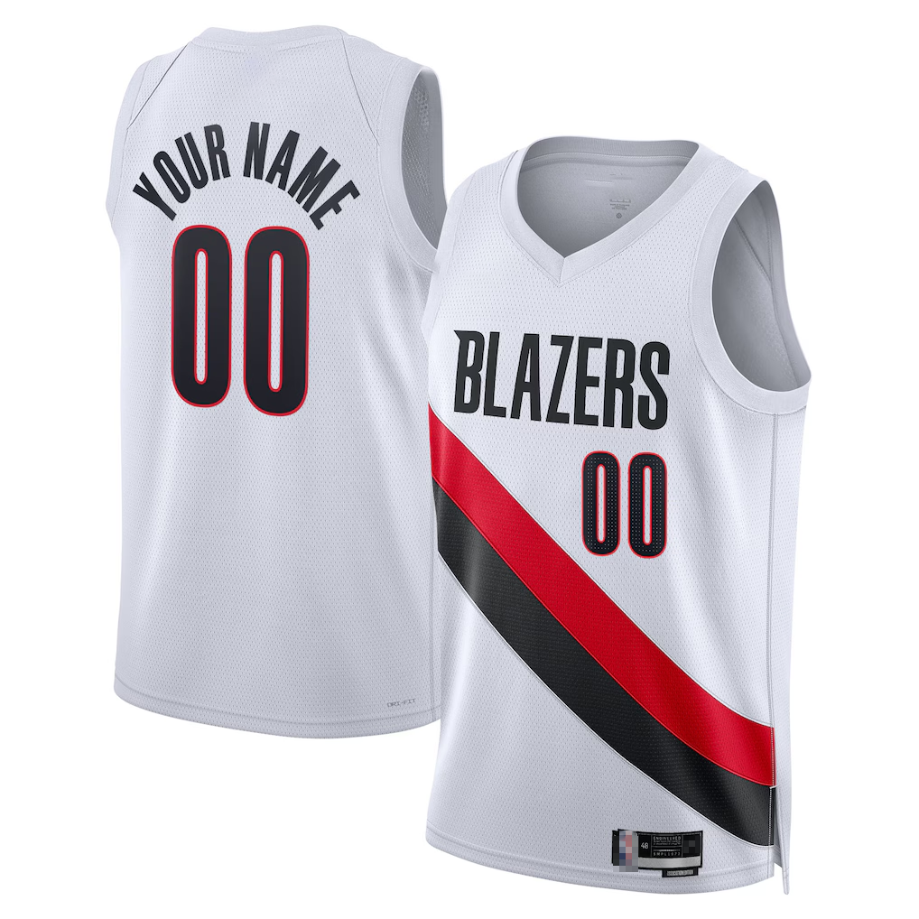 My Store Custom PT.Blazers White Swingman Stitched Jerseys - Association Edition