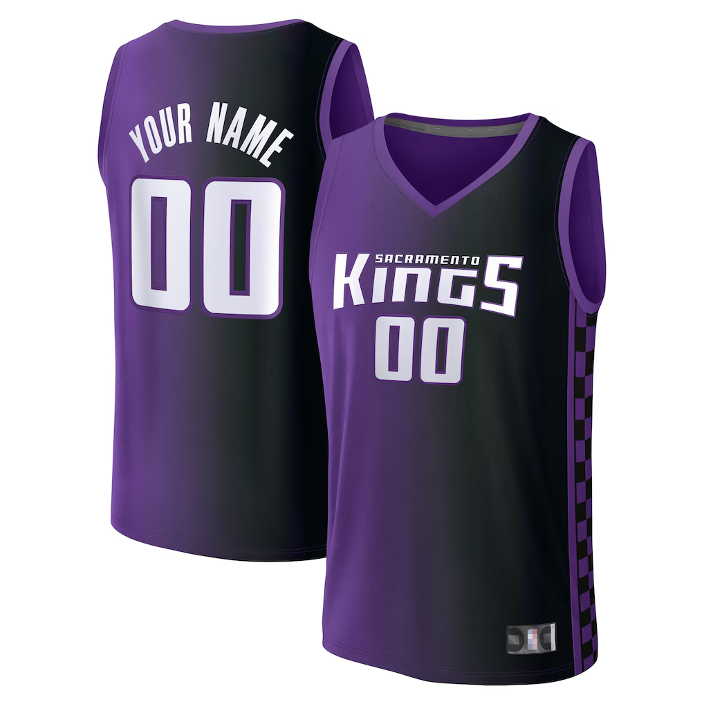 My Store Custom S.Kings Purple Fast Break Replica Stitched Jerseys - Statement Edition
