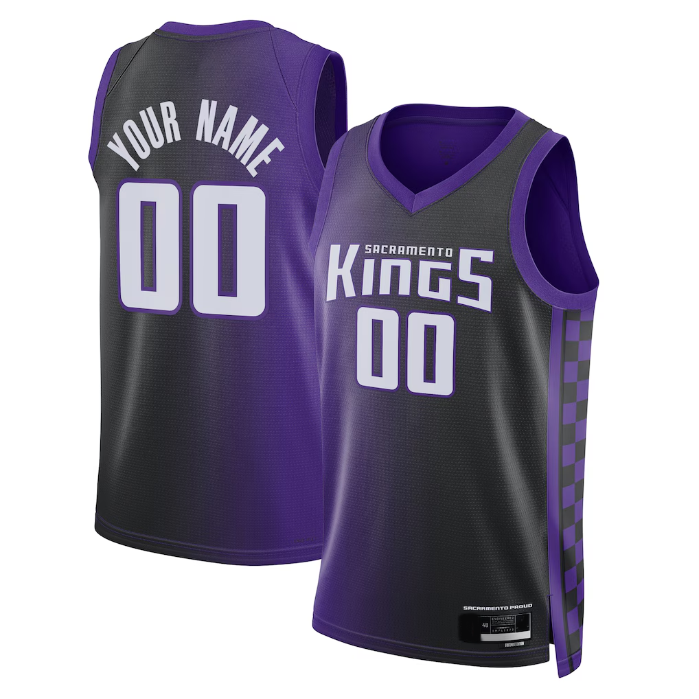 My Store Custom S.Kings Purple Swingman Stitched Jerseys - Statement Edition