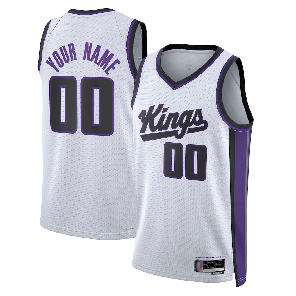 My Store Custom S.Kings White Swingman Stitched Jerseys - Association Edition